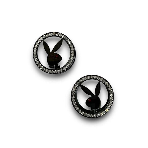 Playboy Bunny CZ 3/4” 19 MM 316L Surgical Steel Screw Fit Tunnels - Picture 8 of 8